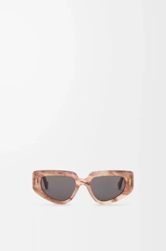Kleine Butterfly Screen Sonnenbrille Marmor Dunkelrosa