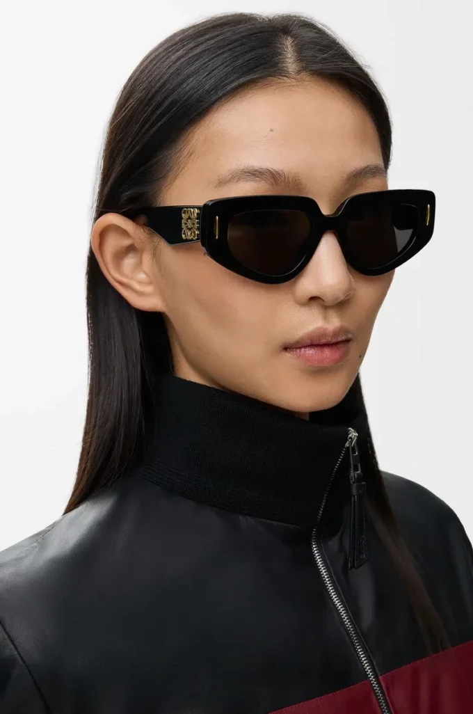 Kleine Butterfly Screen Sonnenbrille Schwarz