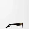Kleine Butterfly Screen Sonnenbrille Schwarz