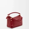 Kleine Featherlight Puzzle Tasche aus Nappalammleder in Burnt Red