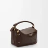 Kleine Featherlight Puzzle Tasche aus Nappalammleder in Dark Chestnut
