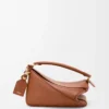 Kleine Featherlight Puzzle Tasche aus Nappalammleder in Pecan