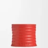 Kleine Kerze mit Tomatenblättern, rot