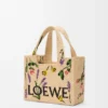 Kleine LOEWE Font-Tasche aus Raffia in Natur