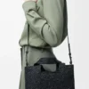 Kleine LOEWE Font-Tasche aus Raffia Schwarz