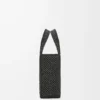 Kleine LOEWE Font-Tasche aus Raffia Schwarz