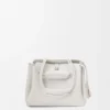 Kleine Madrid-Tasche aus geschmeidigem genarbtem Kalbsleder in Soft White