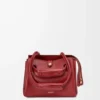 Kleine Madrid-Tasche aus geschmeidigem Kalbsleder Burnt Red