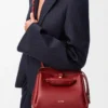 Kleine Madrid-Tasche aus geschmeidigem Kalbsleder Burnt Red