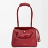 Kleine Madrid-Tasche aus geschmeidigem Kalbsleder Burnt Red