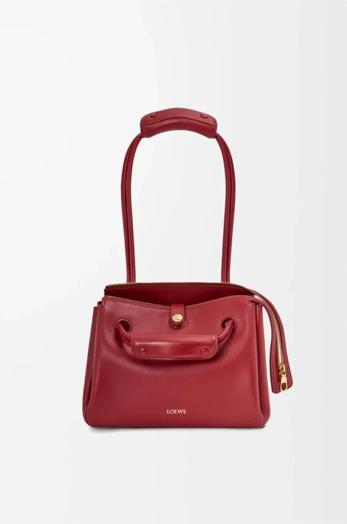 Kleine Madrid-Tasche aus geschmeidigem Kalbsleder Burnt Red