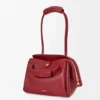 Kleine Madrid-Tasche aus geschmeidigem Kalbsleder Burnt Red