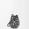 Kleine Nest Basket Tasche aus Kalbsleder Schwarz/Weiß