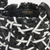Kleine Nest Basket Tasche aus Kalbsleder Schwarz/Weiß