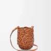 Kleine Nest Basket Tasche aus Kalbsleder Tan