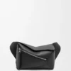 Kleine Puzzle Edge Gürteltasche aus klassischem Kalbsleder in Schwarz