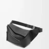 Kleine Puzzle Edge Gürteltasche aus klassischem Kalbsleder in Schwarz