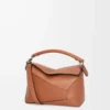 Kleine Puzzle Edge Tasche aus klassischem Kalbsleder in Tan