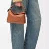 Kleine Puzzle Edge Tasche aus klassischem Kalbsleder in Tan