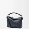 Kleine Puzzle Edge Tasche aus weichem genarbtem Kalbsleder Deep Navy