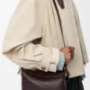 Kleine Puzzle Edge Tasche aus weichem genarbtem Kalbsleder in Dark Chestnut