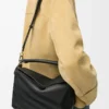 Kleine Puzzle-Tasche aus klassischem Kalbsleder und Wildleder Schwarz
