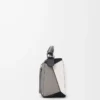 Kleine Puzzle-Tasche aus Nappakalbsleder Grau/Hellgrau