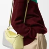 Kleine Puzzle-Tasche aus Nappakalbsleder in Hellgrau/Hellcitrin