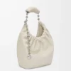 Kleine Squeeze-Tasche aus weichem Nappalammleder in Meersalz