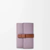 Kleine vertikale Geldbörse aus weichem genarbtem Kalbsleder in Dirty Mauve/Squirrel