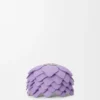 Kleiner Blumenanhänger aus Kalbsleder Mauve