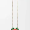 Knight Cat Clutch aus Metall und Nappalammleder in Sunrise Orange