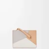 Kompakte Geldbörse Puzzle aus klassischem Kalbsleder Ghost/Silky Beige
