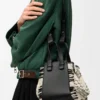 Kompakte Hammock-Tasche aus gewebtem Textil Schwarz/Weiß