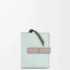Kompakte Reißverschlussbrieftasche aus weichem genarbtem Kalbsleder Frozen/Clay