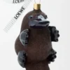 Kugel aus geblasenem Glas in Chocolate/Black