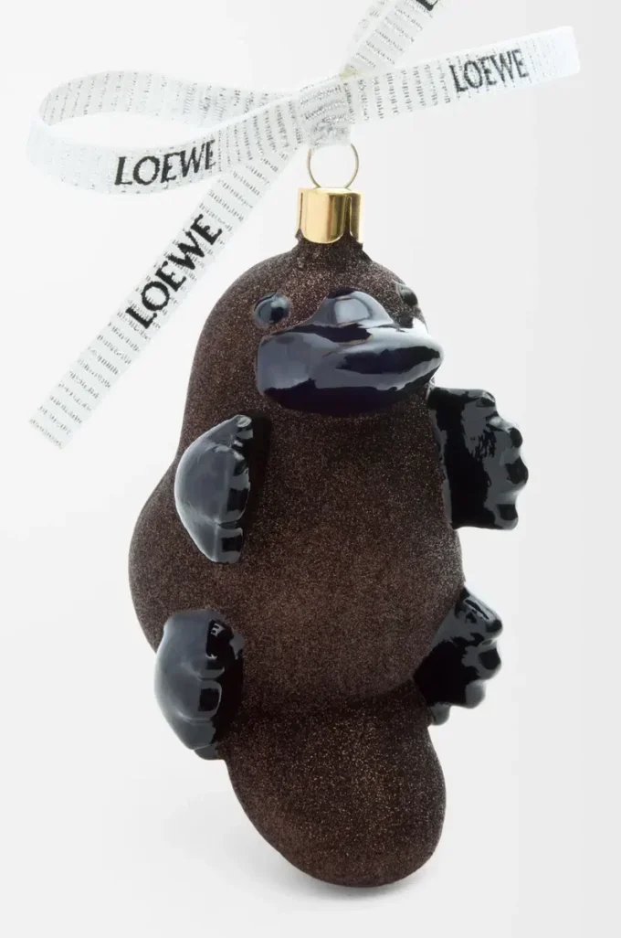 Kugel aus geblasenem Glas in Chocolate/Black