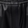 Kurze Hose aus Nappalammleder Schwarz