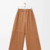 Kurze Hose aus Nappalammleder Toffee