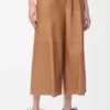 Kurze Hose aus Nappalammleder Toffee