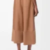 Kurze Hose aus Nappalammleder und Ziegenveloursleder Toffee