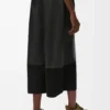 Kurze Hose aus Nappalammleder und Ziegenwildleder Schwarz