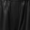Kurze Hose aus Nappalammleder und Ziegenwildleder Schwarz