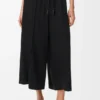 Kurze Hose aus Stretch-Viskose Schwarz