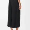 Kurze Hose aus Stretch-Viskose Schwarz