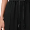 Kurze Hose aus Stretch-Viskose Schwarz