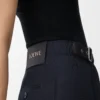 Kurze Hose mit Gürtel aus Wolle in Marineblau