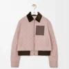 Kurze Jacke aus Funktionsstoff Hellrosa