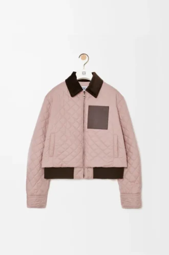 Kurze Jacke aus Funktionsstoff Hellrosa