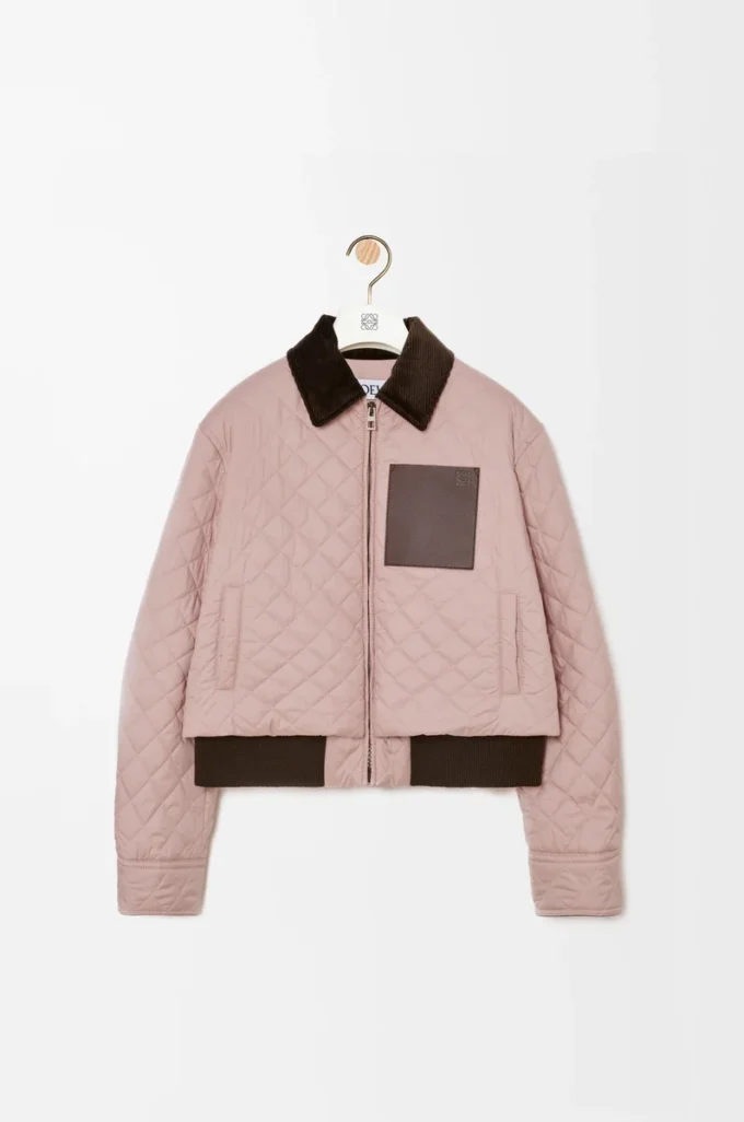 Kurze Jacke aus Funktionsstoff Hellrosa